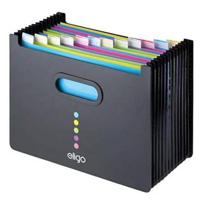 Afbeelding van Snopake A4 Eligo Landschapsbureau Expander/Organizer 13 delig Zwart [Pack van 1] Ref: 15174