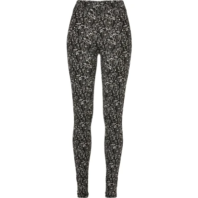Afbeelding van Urban Classics SOFT AOP Legging, Dames, Maat: Small, Blackline