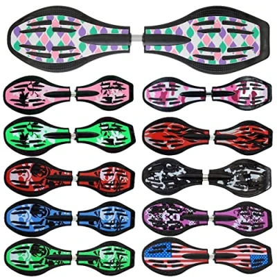 Afbeelding van FunTomia Waveboard Original ABEC9 kogellagers incl. tas (verschillende kleuren designs) (lila/turquoise)