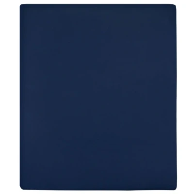 Afbeelding van vidaXL Hoeslaken jersey 180x200 cm katoen marineblauw
