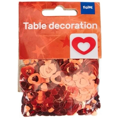 Afbeelding van Confetti Hart rood open 14 gram