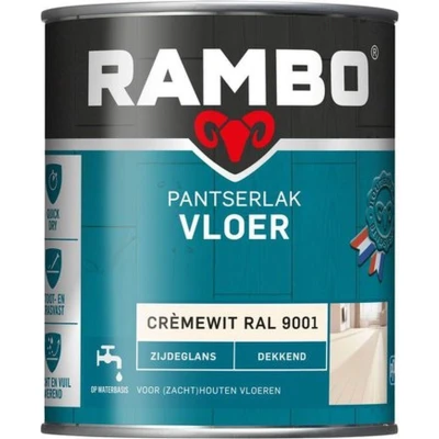 Afbeelding van Rambo Pantserlak Vloer Dekkend Zijdeglans Lak 2,5 liter RAL 9001
