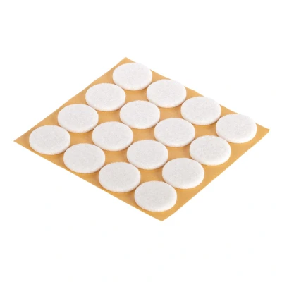 Afbeelding van Fix o moll viltglijder rond 22mm x 3 mm 16 delig wit