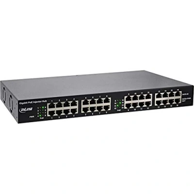 Afbeelding van InLine PoE+ Gigabit Netwerk injector Hub 16 Port (16x PoE+) (802.3at (PoE+), 250 W), PoE