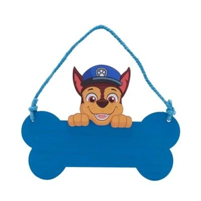 Afbeelding van Paw Patrol &#039;Chase&#039; hanger Personaliseerbaar Deurhanger