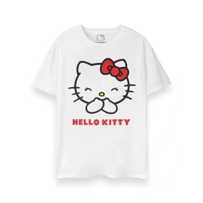 Afbeelding van Hello Kitty Dames T shirt klassiek kitten met korte mouwen en grafisch in wit Leuke ontspannen pasvorm Cat Apparel Top Sanrio Cartoon Speelgoed Vrijetijdskleding Merchandise Cadeau