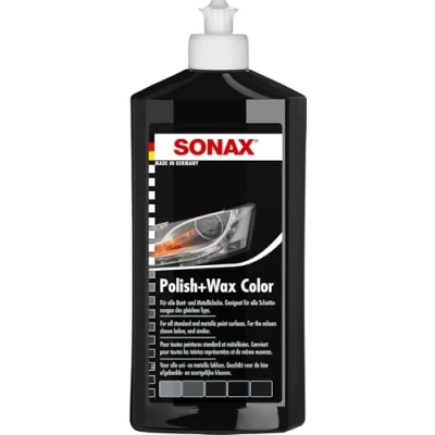 Afbeelding van SONAX Polish &amp; Wax Color zwart (500 ml) met kleurpigmenten en wascomponenten Item nr. 02961000