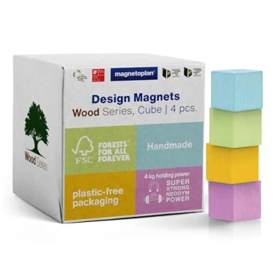 Afbeelding van Magnetoplan Magneet Cube (l x b h) 20 mm Roze, Lichtoranje, Lichtgroen, Lichtblauw 4 stuk(s) 16653410