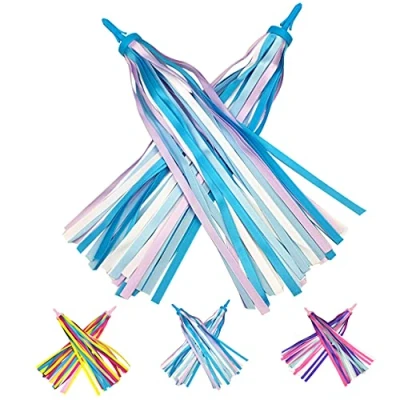 Afbeelding van PLATT Stuurfranjes streamer bandjes voor fiets, scooter stuur fiets handgrepen ribbon, 1 paar