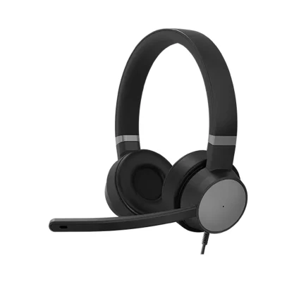 Afbeelding van Lenovo Go On Ear headset Kabel Computer Stereo Zwart Ruisonderdrukking (microfoon) Volumeregeling, Microfoon uitschakel