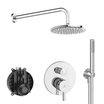 Afbeelding van Ideal Standard Ceraline doucheset compleet met binnen en buitengedeelte, verchroomd