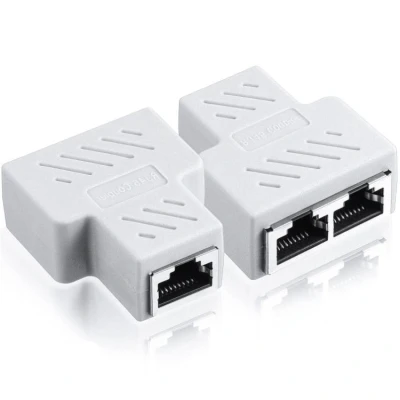 Afbeelding van Netwerk splitter Lan Geschikt voor UTP / FTP RJ45 ISDN 1 stuk Wit Allteq