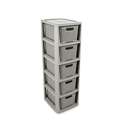 Afbeelding van BranQ Ladesysteem / Kast met 5 (7L) manden Grijs