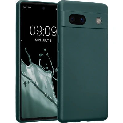 Afbeelding van kwmobile metallic telefoonhoesje van TPU geschikt voor Google Pixel 7a Flexible case smartphone In petrol