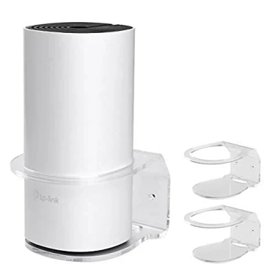 Afbeelding van HOLACA Wandhouder voor TP Link deco M4/E4/S4/S7/P9 Whole Home Mesh WiFi systeem, snoerbeheerhouder M4 zonder rommelige draden, stevige P9wandmontagebeugel (2 stuks)