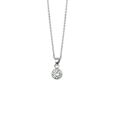 Afbeelding van Zilveren Ketting Zirkonia 1,3 mm x 41 45 cm lang