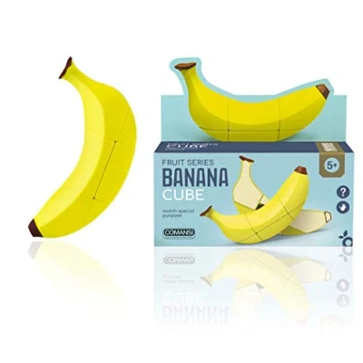 Afbeelding van Comansi Banana Kubus, magische snelheidsdobbelsteen in fruitvorm, educatief spel voor de ontwikkeling van intelligentie en behendigheid, meerkleurig, 15 x 4 8 cm (1)