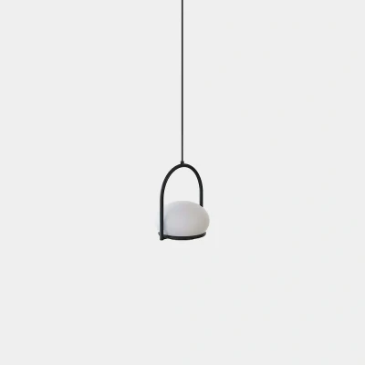 Afbeelding van LEDS C4 Coco Single hanglamp, zwart/wit