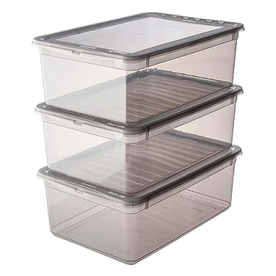 Afbeelding van keeeper opbergdozen met Air Control System, 3 delige set, x 11 l, Bea, transparant