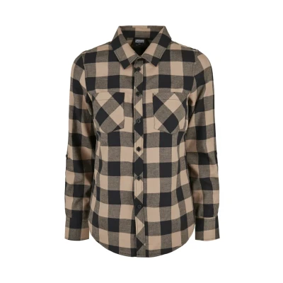 Afbeelding van Urban Classics Overhemdblouse, Dames, Maat: XS, Black softtaupe