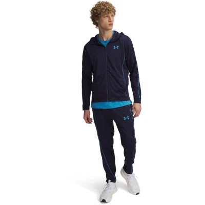 Afbeelding van Under Armour EMEA Tracksuit Novelty SET Trainingspak, Heren, Maat: Large, Midnight navy/ether blue