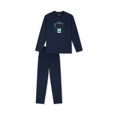 Afbeelding van Schiesser jongens pyjama set, Donkerblauw 181992, 140