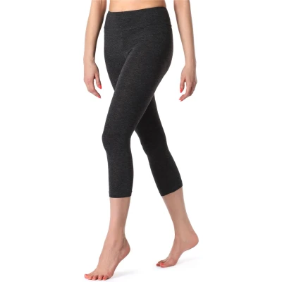 Afbeelding van Merry Style MS MS10 220 LE Dames 3/4 Leggings Sport Vrijetijdsbroek Capri Viscose Sporbroek Yogabroek Donker Gemêleerd S