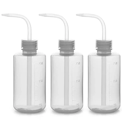 Afbeelding van Labasics Chemische Wasflessen, 3 pack Plastic Veiligheidslab knijp Wasfles, LDPE met Smalle Mond, 250 ml (8 oz)/3 Fles