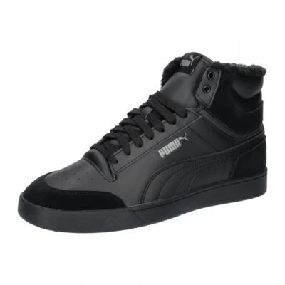 Afbeelding van Puma Shuffle MID Unisex Sneakers hoog, Maat: 46, Black/steel gray Leer en imitatieleer