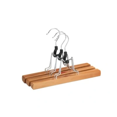 Afbeelding van Wenko Kledinghangers 25 X 16,5 Cm Hout Naturel 3 Stuks