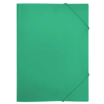 Afbeelding van RAYLU PAPER Mappen met elastische elastieken en kleppen, A4, mappen, documenten, kantoor school, van 100% recyclebaar polypropyleen (A4, groen)