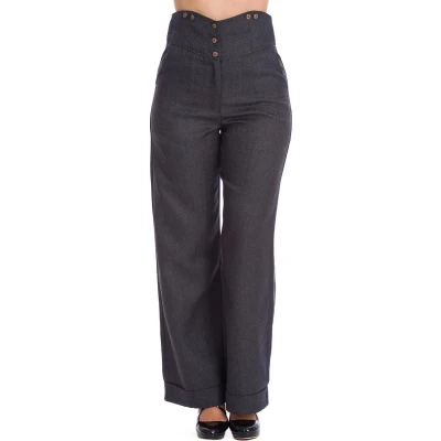 Afbeelding van Dancing Days SASSY Wijde broek XS Grijs