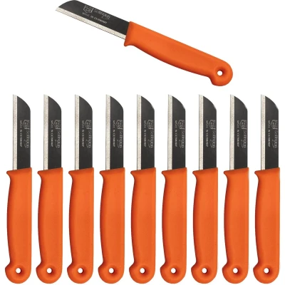 Afbeelding van Solingen Schilmesje RVS Glad 16 cm met &quot;Blade Cover&quot; Oranje 500 Stuks