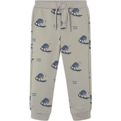 Afbeelding van NAME IT MINI joggingbroek NMMOTTO met all over print beige/blauw