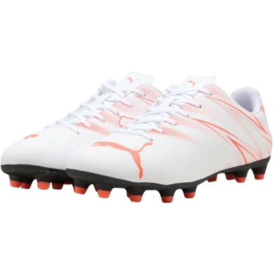 Afbeelding van Puma Heren ATTACANTO FG/AG voetbalschoen, Wit gloeiend rood, 10 UK, 44.5 EU