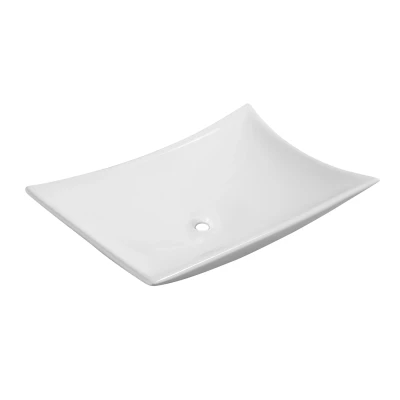 Afbeelding van Wiesbaden Scala waskom rechthoekig 56 x 37 10,5 cm keramiek glans wit