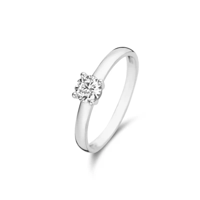 Afbeelding van Isabel Bernard 14 Carat GOLD Ring, Dames, Maat: 58, Silber