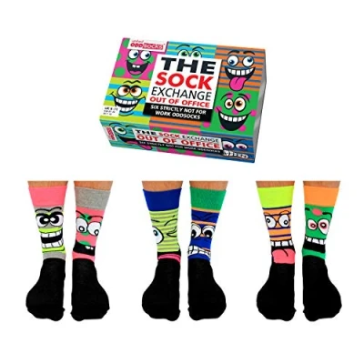 Afbeelding van United Oddsocks The Sock Exchange Out Of Office, UK 6 11 EUR 39 46 US 7 12, Veelkleurig, Uit, One size