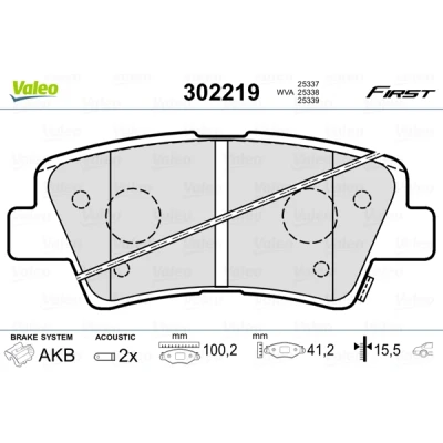 Afbeelding van Valeo Remblokset 302219