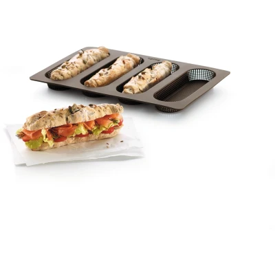 Afbeelding van Lékué siliconen vorm mini baguette Bruin