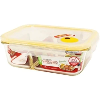 Afbeelding van Lock &amp; Vershouddoos van glas, magnetronbestendig, ovenglas, voor oven, magnetron en om in te vriezen, magnetron, 630 ml