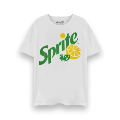 Afbeelding van Coca Cola Sprite Heren T shirt Volwassenen Origineel Logo korte Mouw Grafisch in Wit Distressed Lemon Vintage Apparel Top met mouwen, Wit, XL