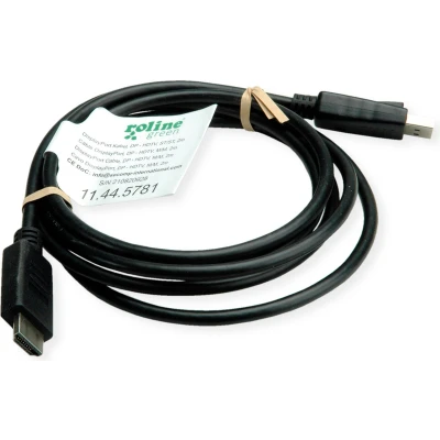 Afbeelding van ROLINE GREEN DisplayPort Kabel DP HDMI, M/M, zwart, 3 m