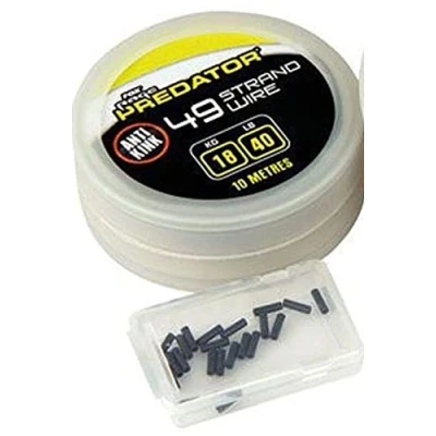 Afbeelding van Fox Rage Predator 49 Strand Steel Wire 12Kgs/26Lbs X 10M Inc Crimps #1 20