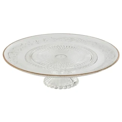 Afbeelding van Eetbord Home ESPRIT Transparant Gouden Kristal 33 x 9,4 cm
