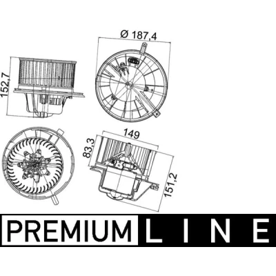 Afbeelding van Interieurventilatie MAHLE AB 148 000P