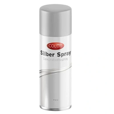 Afbeelding van Decoratieve spray om te knutselen 111ml spuitbus zilver Kerst glitterspray glansspray (1 x zilver)