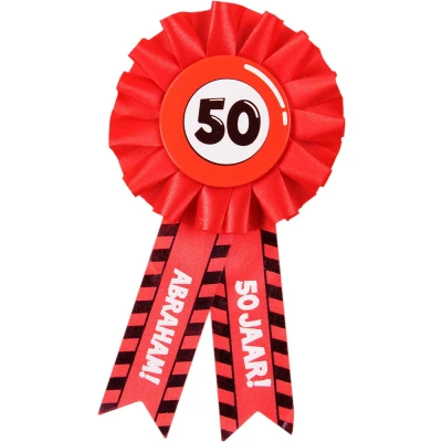 Afbeelding van Rozet Abraham 50 jaar Verkeersbord per stuk