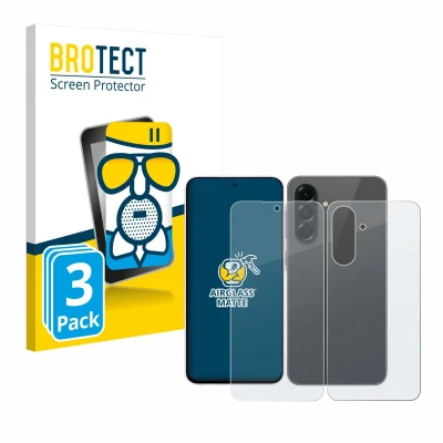 Afbeelding van BROTECT Screenprotector voor Samsung Galaxy A56 (Voor+Achter) Folie Beschermfolie Beschermglas matte (3 Stuks)