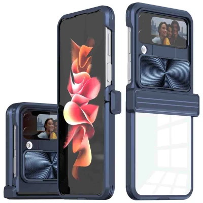 Afbeelding van Samsung Galaxy Z Flip 4 Hoesje Kunststof iMoshion Hardcase/Backcover Donkerblauw Telefoonhoesje
